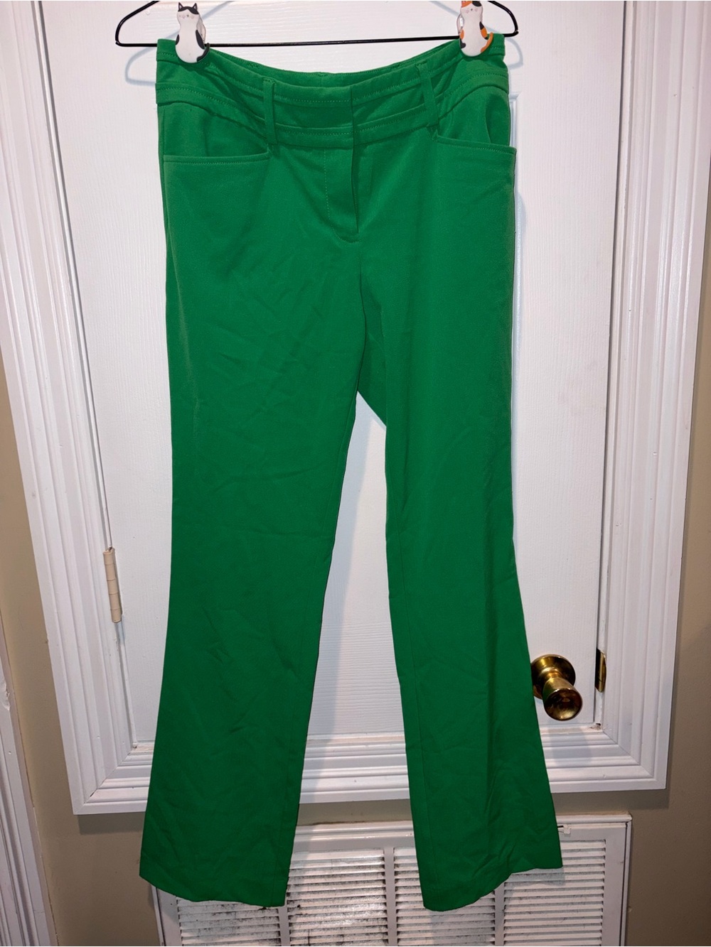 New York & Company Emerald Green Flare Pants